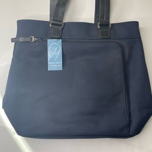 Nine West 9 west navy purse satchel laptop bag new with tags shoulder bag